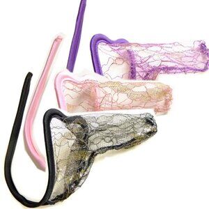 Men's See-Through Hollow Out C-String Thong Jockstrap Sheer(1 pack(Any Color))